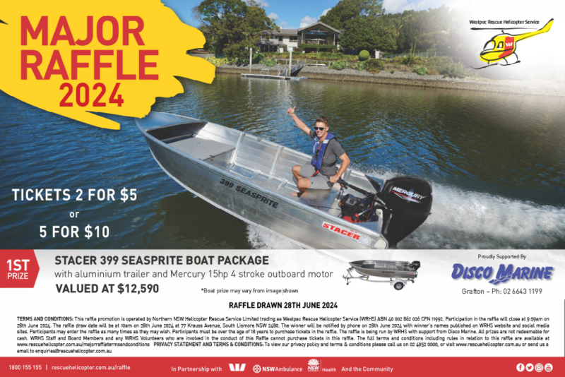 Helicopter Raffle Raffle - Westpac Rescue Helicopter Service