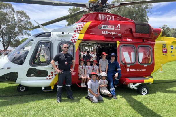 Gunnedah Students Treated To Westpac Rescue Helicopter Visit